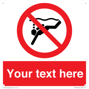 Custom prohibition No sub aqua diving